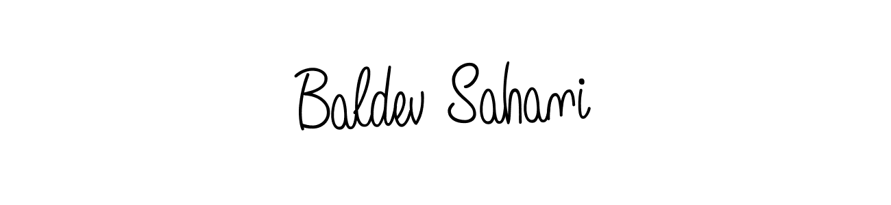 How to make Baldev Sahani signature? Angelique-Rose-font-FFP is a professional autograph style. Create handwritten signature for Baldev Sahani name. Baldev Sahani signature style 5 images and pictures png