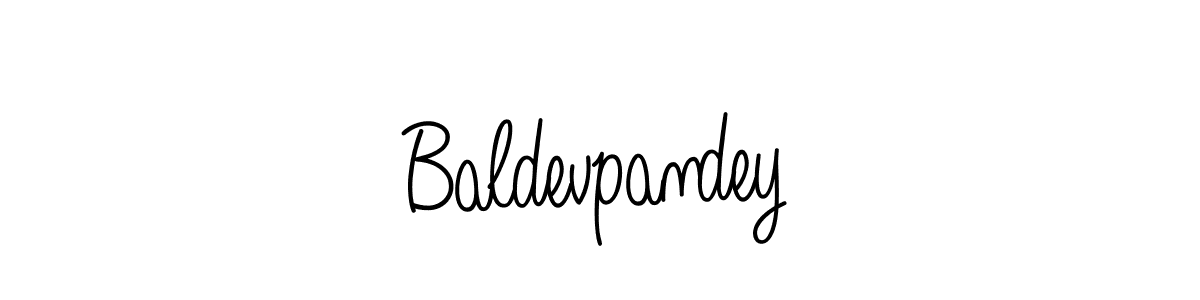 Make a beautiful signature design for name Baldevpandey. With this signature (Angelique-Rose-font-FFP) style, you can create a handwritten signature for free. Baldevpandey signature style 5 images and pictures png