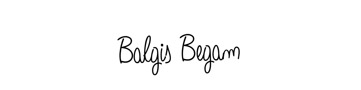 Balgis Begam stylish signature style. Best Handwritten Sign (Angelique-Rose-font-FFP) for my name. Handwritten Signature Collection Ideas for my name Balgis Begam. Balgis Begam signature style 5 images and pictures png