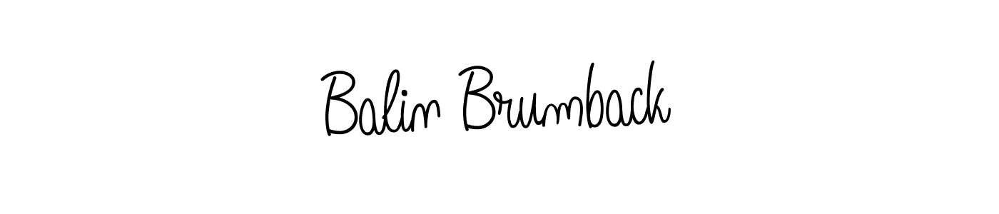How to make Balin Brumback name signature. Use Angelique-Rose-font-FFP style for creating short signs online. This is the latest handwritten sign. Balin Brumback signature style 5 images and pictures png