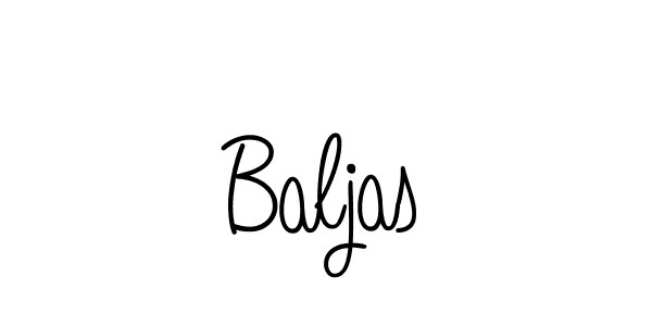 Use a signature maker to create a handwritten signature online. With this signature software, you can design (Angelique-Rose-font-FFP) your own signature for name Baljas. Baljas signature style 5 images and pictures png