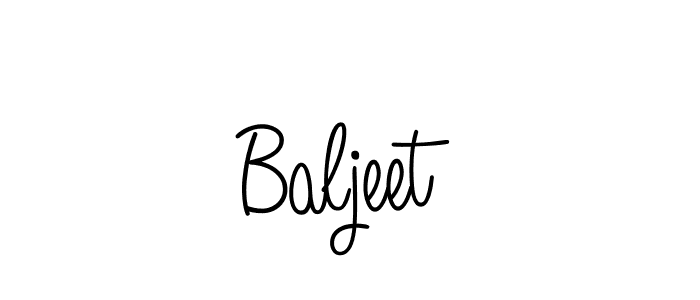 Make a beautiful signature design for name Baljeet. With this signature (Angelique-Rose-font-FFP) style, you can create a handwritten signature for free. Baljeet signature style 5 images and pictures png