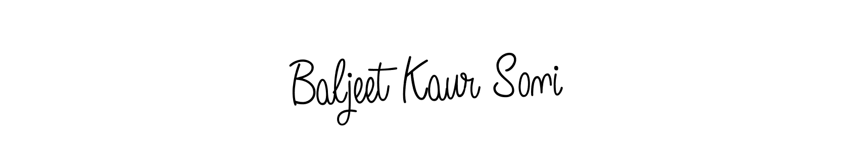 Make a short Baljeet Kaur Soni signature style. Manage your documents anywhere anytime using Angelique-Rose-font-FFP. Create and add eSignatures, submit forms, share and send files easily. Baljeet Kaur Soni signature style 5 images and pictures png