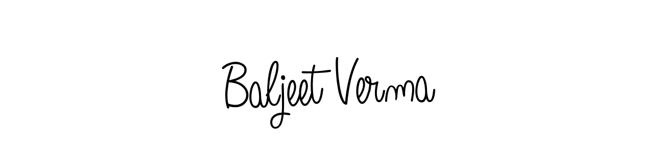 How to make Baljeet Verma signature? Angelique-Rose-font-FFP is a professional autograph style. Create handwritten signature for Baljeet Verma name. Baljeet Verma signature style 5 images and pictures png