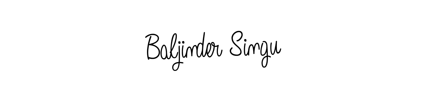 The best way (Angelique-Rose-font-FFP) to make a short signature is to pick only two or three words in your name. The name Baljinder Singu include a total of six letters. For converting this name. Baljinder Singu signature style 5 images and pictures png