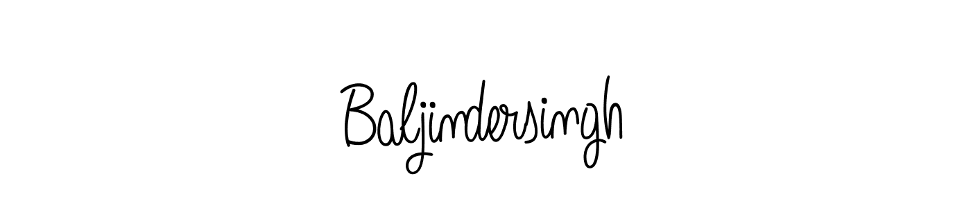 Make a beautiful signature design for name Baljindersingh. With this signature (Angelique-Rose-font-FFP) style, you can create a handwritten signature for free. Baljindersingh signature style 5 images and pictures png