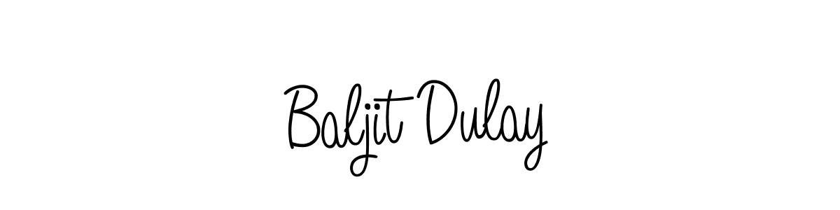 The best way (Angelique-Rose-font-FFP) to make a short signature is to pick only two or three words in your name. The name Baljit Dulay include a total of six letters. For converting this name. Baljit Dulay signature style 5 images and pictures png