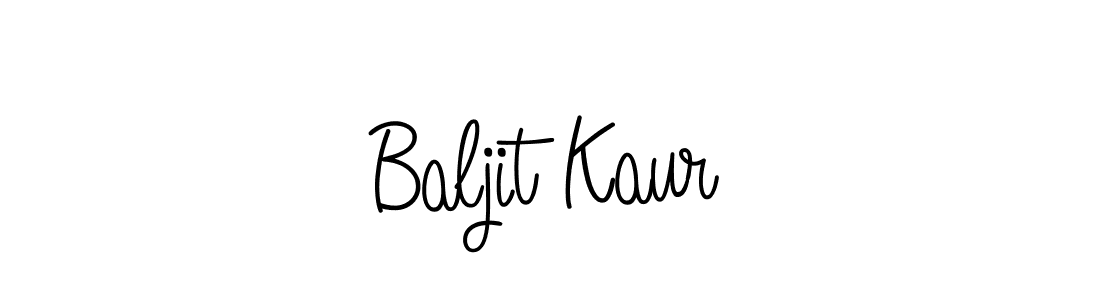 Make a beautiful signature design for name Baljit Kaur. With this signature (Angelique-Rose-font-FFP) style, you can create a handwritten signature for free. Baljit Kaur signature style 5 images and pictures png