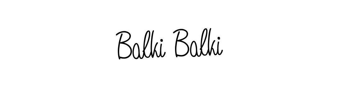 How to make Balki Balki name signature. Use Angelique-Rose-font-FFP style for creating short signs online. This is the latest handwritten sign. Balki Balki signature style 5 images and pictures png