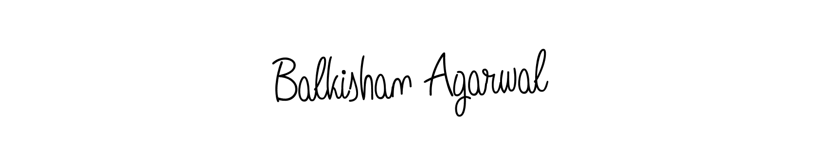 Create a beautiful signature design for name Balkishan Agarwal. With this signature (Angelique-Rose-font-FFP) fonts, you can make a handwritten signature for free. Balkishan Agarwal signature style 5 images and pictures png