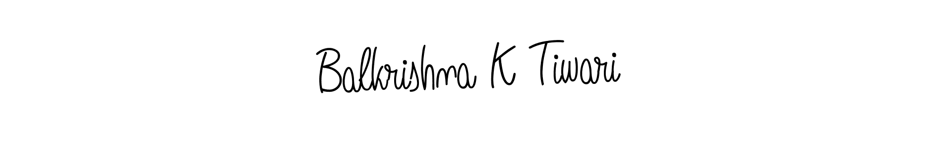 Make a beautiful signature design for name Balkrishna K Tiwari. With this signature (Angelique-Rose-font-FFP) style, you can create a handwritten signature for free. Balkrishna K Tiwari signature style 5 images and pictures png