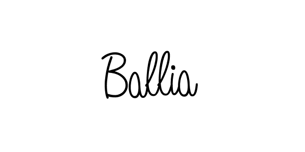 Design your own signature with our free online signature maker. With this signature software, you can create a handwritten (Angelique-Rose-font-FFP) signature for name Ballia. Ballia signature style 5 images and pictures png
