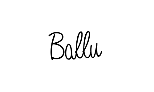 Make a beautiful signature design for name Ballu. With this signature (Angelique-Rose-font-FFP) style, you can create a handwritten signature for free. Ballu signature style 5 images and pictures png