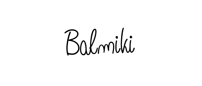 Make a beautiful signature design for name Balmiki. With this signature (Angelique-Rose-font-FFP) style, you can create a handwritten signature for free. Balmiki signature style 5 images and pictures png