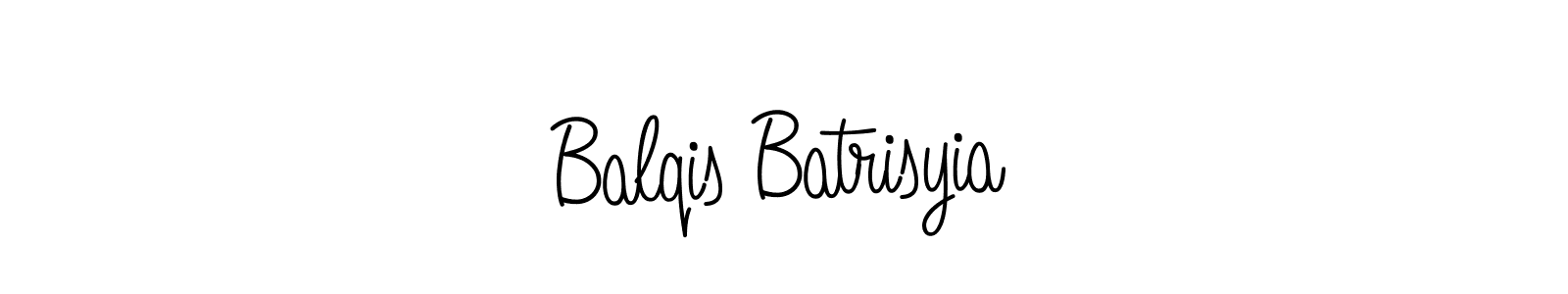 How to make Balqis Batrisyia signature? Angelique-Rose-font-FFP is a professional autograph style. Create handwritten signature for Balqis Batrisyia name. Balqis Batrisyia signature style 5 images and pictures png