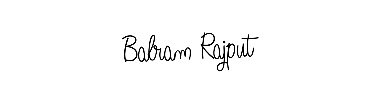 Make a beautiful signature design for name Balram Rajput. With this signature (Angelique-Rose-font-FFP) style, you can create a handwritten signature for free. Balram Rajput signature style 5 images and pictures png