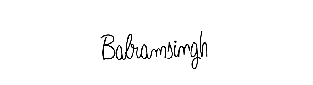 Design your own signature with our free online signature maker. With this signature software, you can create a handwritten (Angelique-Rose-font-FFP) signature for name Balramsingh. Balramsingh signature style 5 images and pictures png