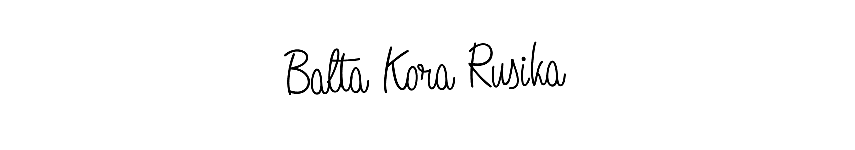 Similarly Angelique-Rose-font-FFP is the best handwritten signature design. Signature creator online .You can use it as an online autograph creator for name Balta Kora Rusika. Balta Kora Rusika signature style 5 images and pictures png