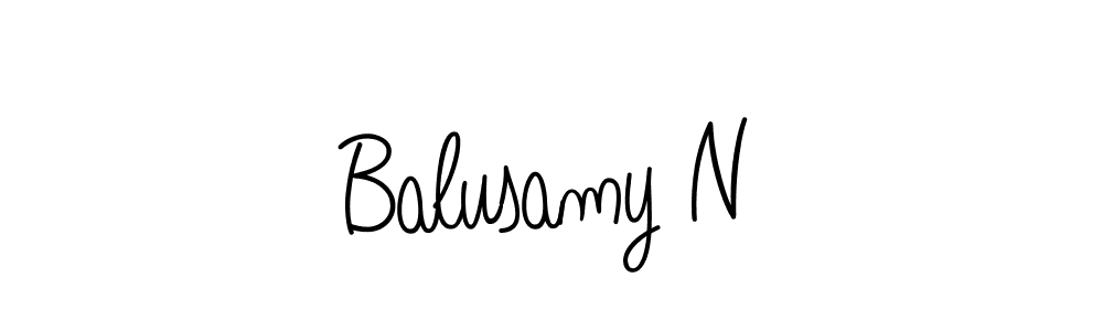 How to make Balusamy N name signature. Use Angelique-Rose-font-FFP style for creating short signs online. This is the latest handwritten sign. Balusamy N signature style 5 images and pictures png