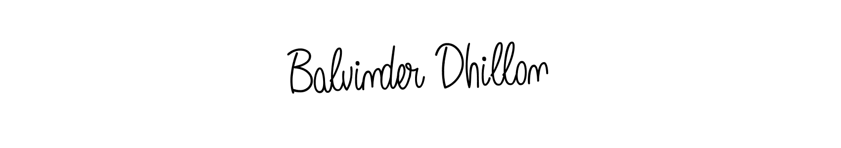 You should practise on your own different ways (Angelique-Rose-font-FFP) to write your name (Balvinder Dhillon) in signature. don't let someone else do it for you. Balvinder Dhillon signature style 5 images and pictures png