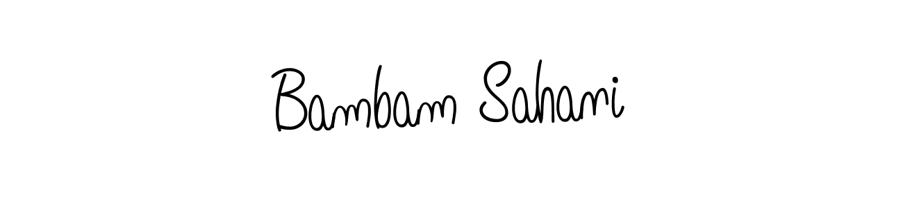 Also You can easily find your signature by using the search form. We will create Bambam Sahani name handwritten signature images for you free of cost using Angelique-Rose-font-FFP sign style. Bambam Sahani signature style 5 images and pictures png