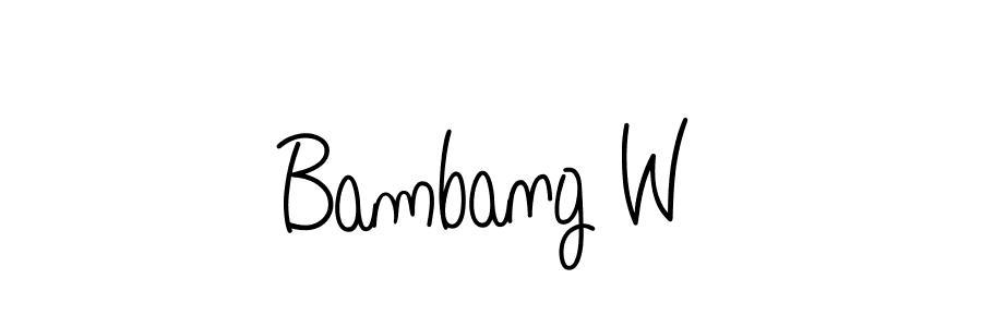 You can use this online signature creator to create a handwritten signature for the name Bambang W. This is the best online autograph maker. Bambang W signature style 5 images and pictures png