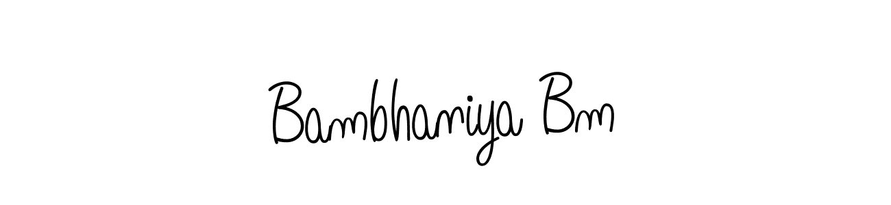 Once you've used our free online signature maker to create your best signature Angelique-Rose-font-FFP style, it's time to enjoy all of the benefits that Bambhaniya Bm name signing documents. Bambhaniya Bm signature style 5 images and pictures png