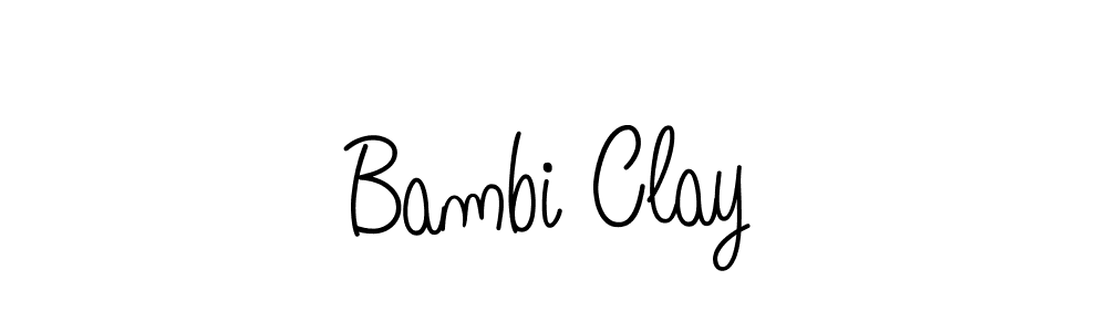 Design your own signature with our free online signature maker. With this signature software, you can create a handwritten (Angelique-Rose-font-FFP) signature for name Bambi Clay. Bambi Clay signature style 5 images and pictures png