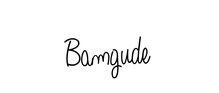 Make a beautiful signature design for name Bamgude. With this signature (Angelique-Rose-font-FFP) style, you can create a handwritten signature for free. Bamgude signature style 5 images and pictures png