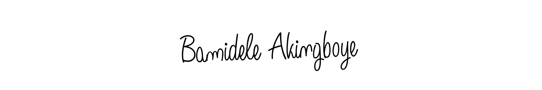 Design your own signature with our free online signature maker. With this signature software, you can create a handwritten (Angelique-Rose-font-FFP) signature for name Bamidele Akingboye. Bamidele Akingboye signature style 5 images and pictures png