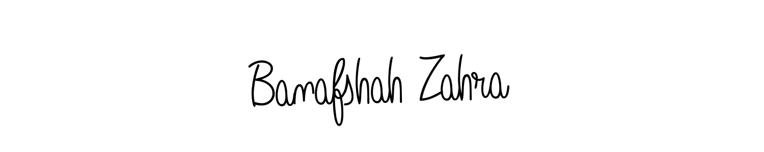 Make a beautiful signature design for name Banafshah Zahra. With this signature (Angelique-Rose-font-FFP) style, you can create a handwritten signature for free. Banafshah Zahra signature style 5 images and pictures png