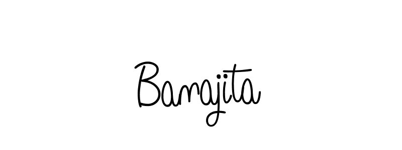 How to make Banajita name signature. Use Angelique-Rose-font-FFP style for creating short signs online. This is the latest handwritten sign. Banajita signature style 5 images and pictures png