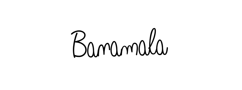 Make a beautiful signature design for name Banamala. With this signature (Angelique-Rose-font-FFP) style, you can create a handwritten signature for free. Banamala signature style 5 images and pictures png