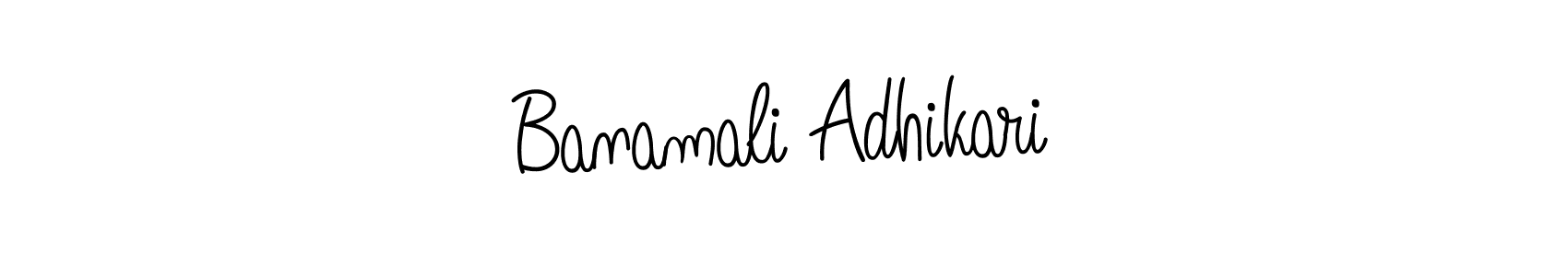How to make Banamali Adhikari name signature. Use Angelique-Rose-font-FFP style for creating short signs online. This is the latest handwritten sign. Banamali Adhikari signature style 5 images and pictures png