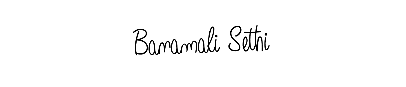 Make a beautiful signature design for name Banamali Sethi. With this signature (Angelique-Rose-font-FFP) style, you can create a handwritten signature for free. Banamali Sethi signature style 5 images and pictures png