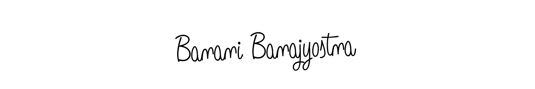 How to make Banani Banajyostna name signature. Use Angelique-Rose-font-FFP style for creating short signs online. This is the latest handwritten sign. Banani Banajyostna signature style 5 images and pictures png