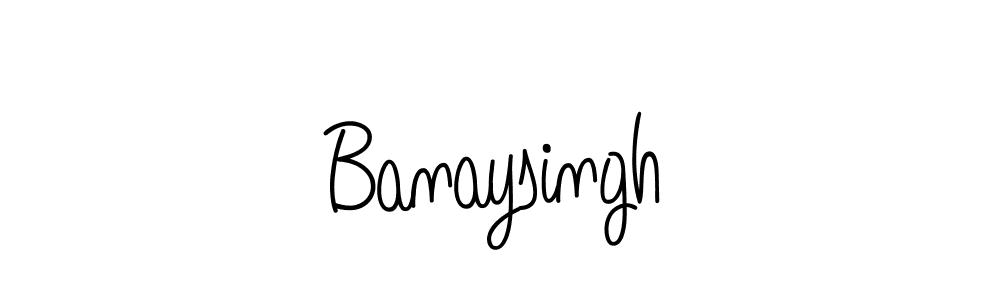 Make a beautiful signature design for name Banaysingh. With this signature (Angelique-Rose-font-FFP) style, you can create a handwritten signature for free. Banaysingh signature style 5 images and pictures png