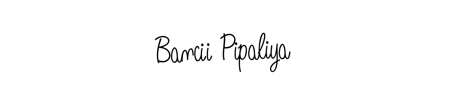 Create a beautiful signature design for name Bancii Pipaliya. With this signature (Angelique-Rose-font-FFP) fonts, you can make a handwritten signature for free. Bancii Pipaliya signature style 5 images and pictures png