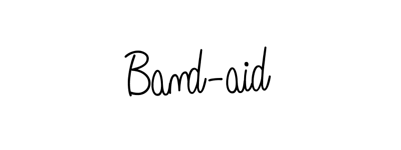 You should practise on your own different ways (Angelique-Rose-font-FFP) to write your name (Band-aid) in signature. don't let someone else do it for you. Band-aid signature style 5 images and pictures png