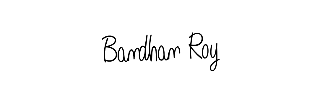 Use a signature maker to create a handwritten signature online. With this signature software, you can design (Angelique-Rose-font-FFP) your own signature for name Bandhan Roy. Bandhan Roy signature style 5 images and pictures png