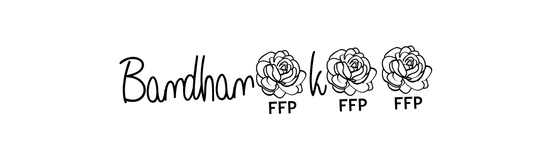 Make a beautiful signature design for name Bandhan2k23. With this signature (Angelique-Rose-font-FFP) style, you can create a handwritten signature for free. Bandhan2k23 signature style 5 images and pictures png