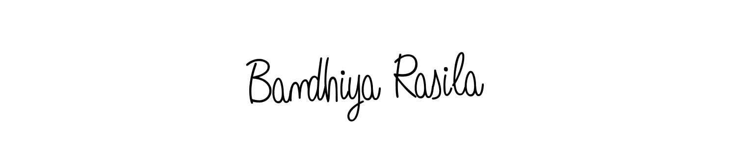 Bandhiya Rasila stylish signature style. Best Handwritten Sign (Angelique-Rose-font-FFP) for my name. Handwritten Signature Collection Ideas for my name Bandhiya Rasila. Bandhiya Rasila signature style 5 images and pictures png