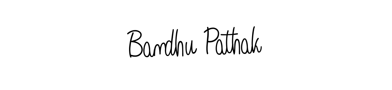 Use a signature maker to create a handwritten signature online. With this signature software, you can design (Angelique-Rose-font-FFP) your own signature for name Bandhu Pathak. Bandhu Pathak signature style 5 images and pictures png