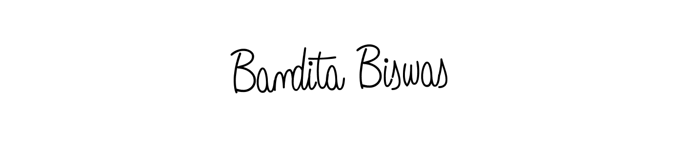 How to make Bandita Biswas name signature. Use Angelique-Rose-font-FFP style for creating short signs online. This is the latest handwritten sign. Bandita Biswas signature style 5 images and pictures png