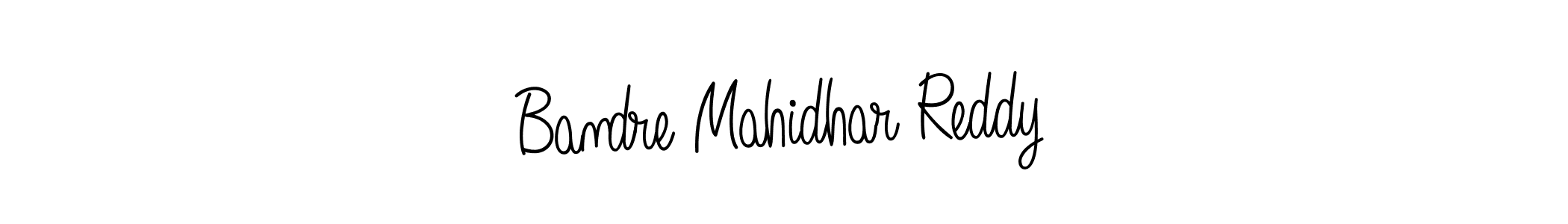 Create a beautiful signature design for name Bandre Mahidhar Reddy. With this signature (Angelique-Rose-font-FFP) fonts, you can make a handwritten signature for free. Bandre Mahidhar Reddy signature style 5 images and pictures png
