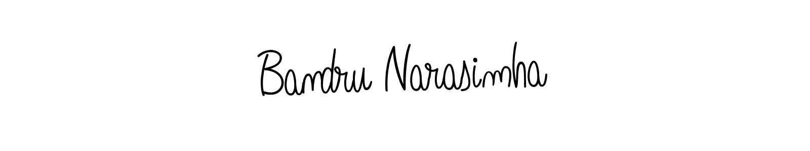 Design your own signature with our free online signature maker. With this signature software, you can create a handwritten (Angelique-Rose-font-FFP) signature for name Bandru Narasimha. Bandru Narasimha signature style 5 images and pictures png