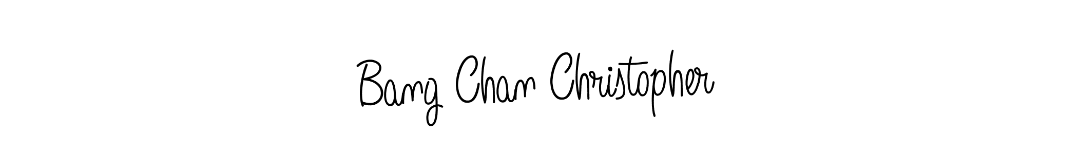 Bang Chan Christopher stylish signature style. Best Handwritten Sign (Angelique-Rose-font-FFP) for my name. Handwritten Signature Collection Ideas for my name Bang Chan Christopher. Bang Chan Christopher signature style 5 images and pictures png