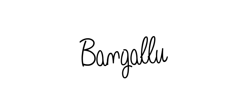 The best way (Angelique-Rose-font-FFP) to make a short signature is to pick only two or three words in your name. The name Bangallu include a total of six letters. For converting this name. Bangallu signature style 5 images and pictures png