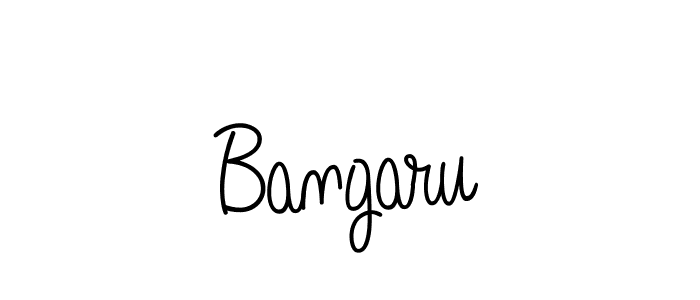 Design your own signature with our free online signature maker. With this signature software, you can create a handwritten (Angelique-Rose-font-FFP) signature for name Bangaru. Bangaru signature style 5 images and pictures png