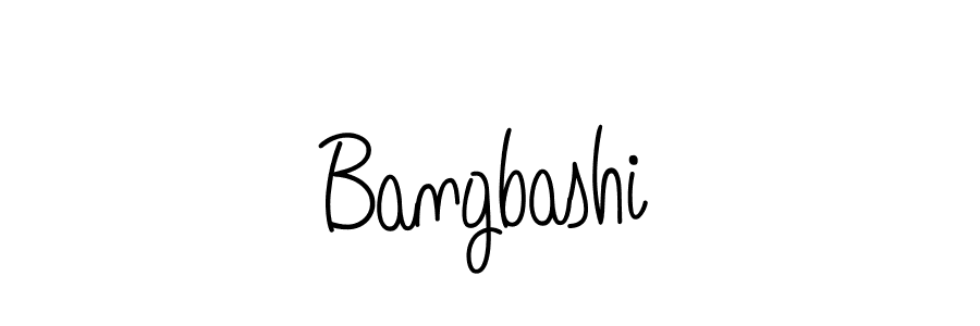 Design your own signature with our free online signature maker. With this signature software, you can create a handwritten (Angelique-Rose-font-FFP) signature for name Bangbashi. Bangbashi signature style 5 images and pictures png